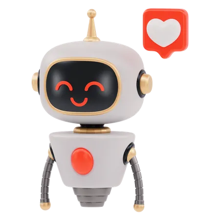 Robot de amor  3D Illustration