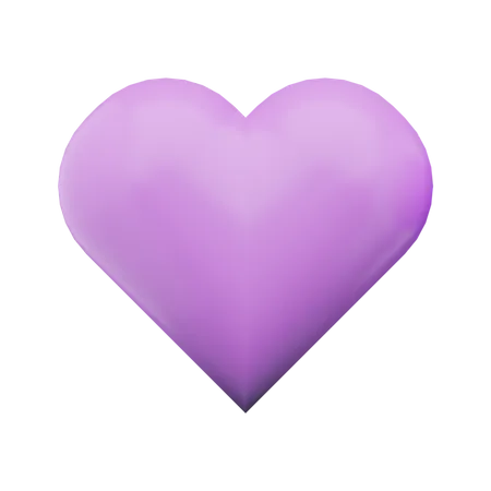 Amo roxo brilhante  3D Icon