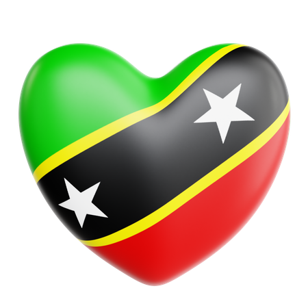 Amo a Saint Kitts y Nevis  3D Icon