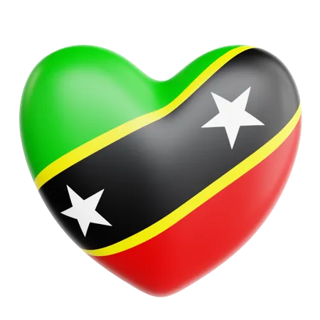 Amo a Saint Kitts y Nevis  3D Icon