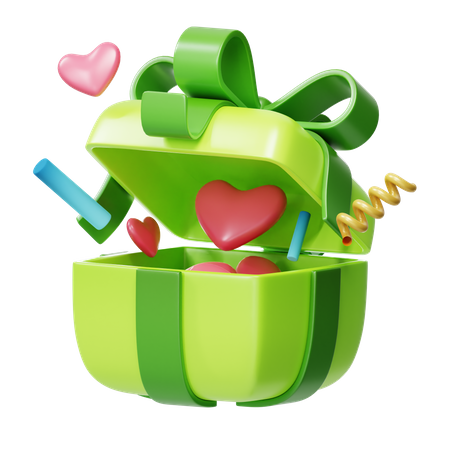 Amor regalo de san valentín  3D Icon