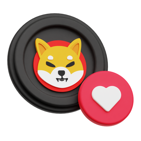 Amor shiba inu  3D Icon