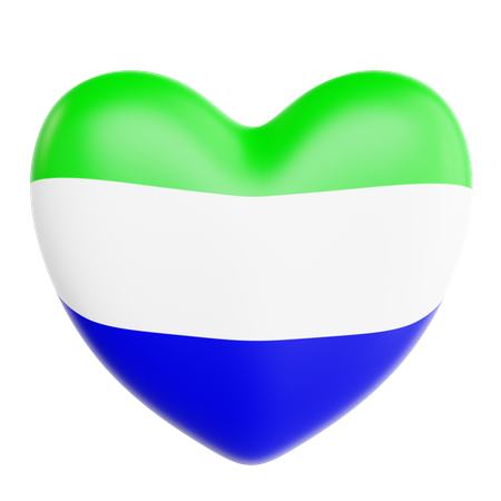 Amo a Sierra Leona  3D Icon