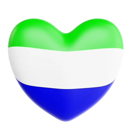 Amo a Sierra Leona  3D Icon