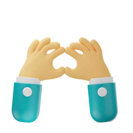 Sinal de amor gesto com a mão  3D Icon