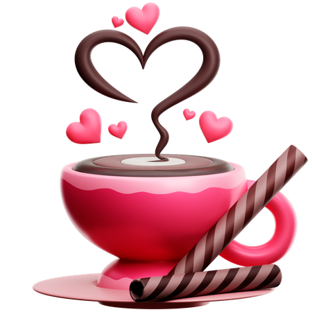 Amor taza de café  3D Icon