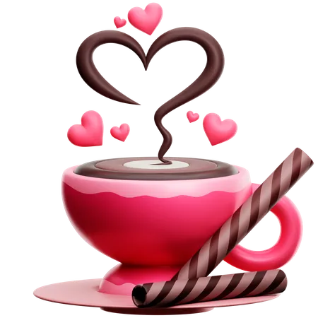 Amor taza de café  3D Icon