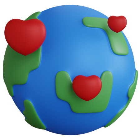 Amo a terra  3D Icon