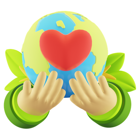 Amo a terra  3D Icon