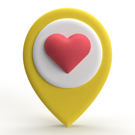 Ubicación de amor  3D Icon