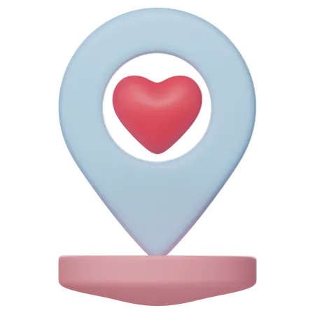 Ubicación de amor  3D Icon