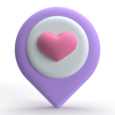 Ubicación de amor  3D Icon