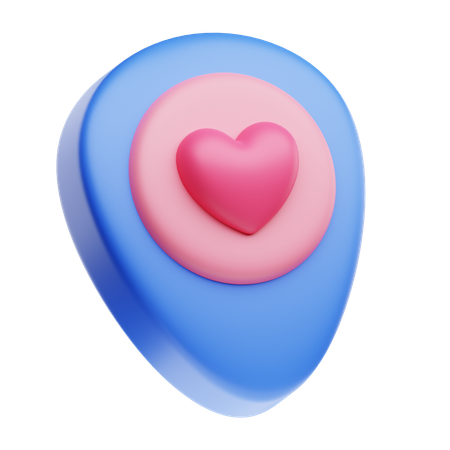 Ubicación de amor  3D Icon