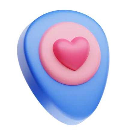 Ubicación de amor  3D Icon