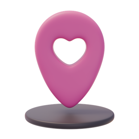 Ubicación de amor  3D Icon