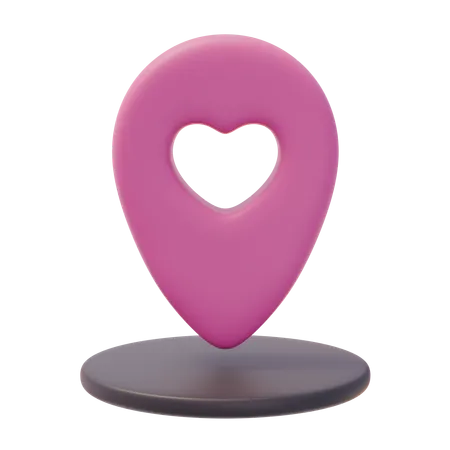 Ubicación de amor  3D Icon