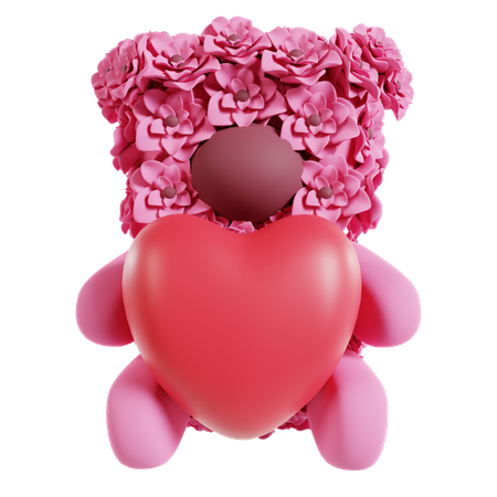 Urso do amor  3D Icon