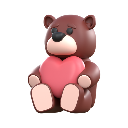 Urso do amor  3D Icon