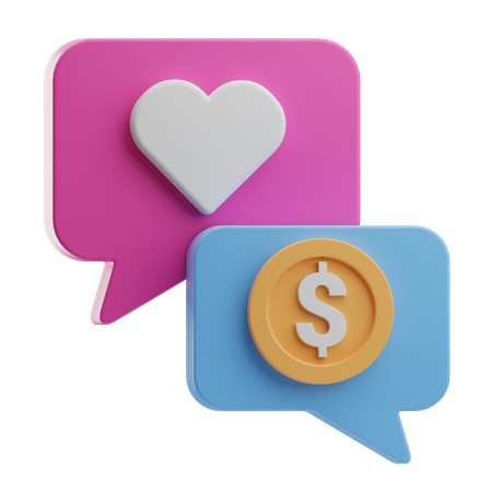 Amor y dinero  3D Icon