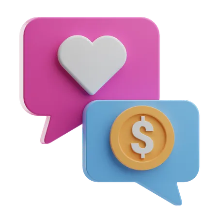 Amor y dinero  3D Icon