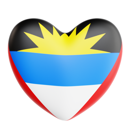 J'aime Antigua-et-Barbuda  3D Icon