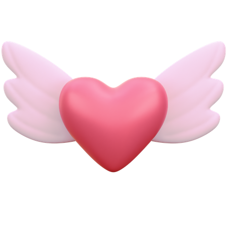 Coeur avec aile  3D Icon
