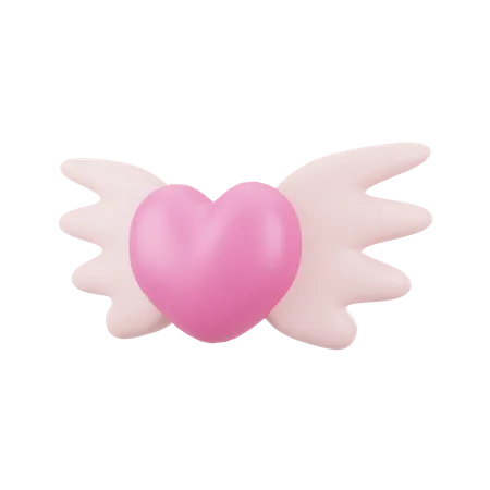 L'amour avec des ailes  3D Icon