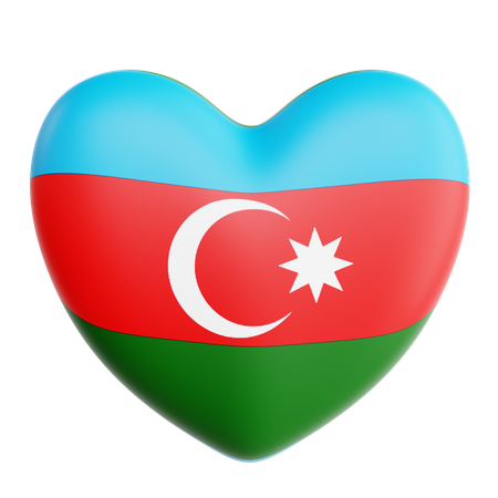 J'aime l'Azerbaïdjan  3D Icon