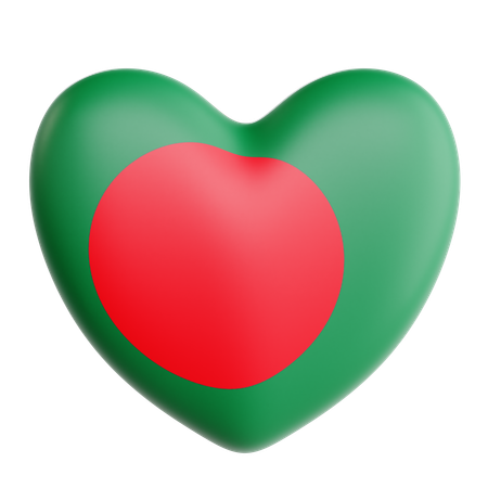 J'aime le bangladesh  3D Icon