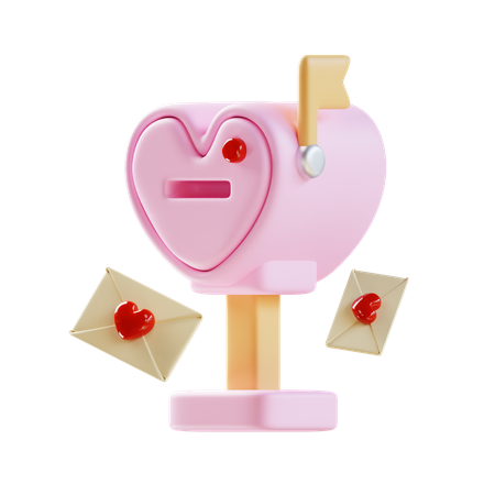 Boîte aux lettres d'amour  3D Icon