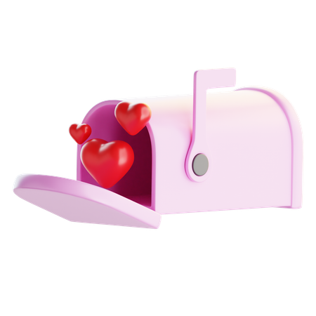 Boîte aux lettres d'amour  3D Icon