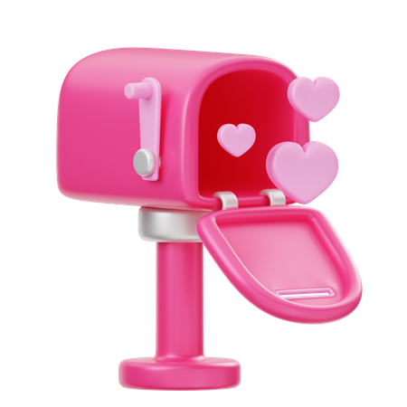 Boîte aux lettres d'amour  3D Icon