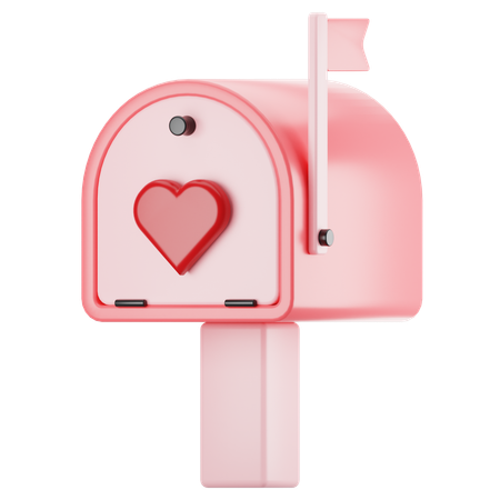 Boîte aux lettres d'amour  3D Icon