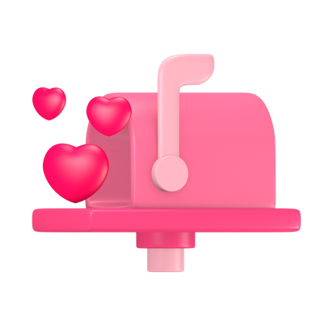 Boîte aux lettres d'amour  3D Icon