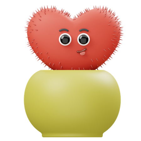 J'adore les cactus  3D Illustration