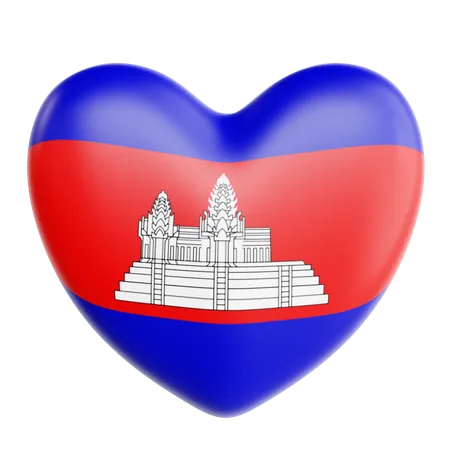 J'aime le cambodge  3D Icon