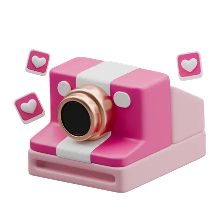 Caméra d'amour  3D Icon