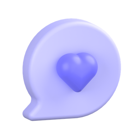 Commentaire Coeur  3D Icon