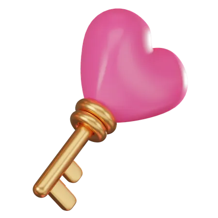 Clé d'amour  3D Icon