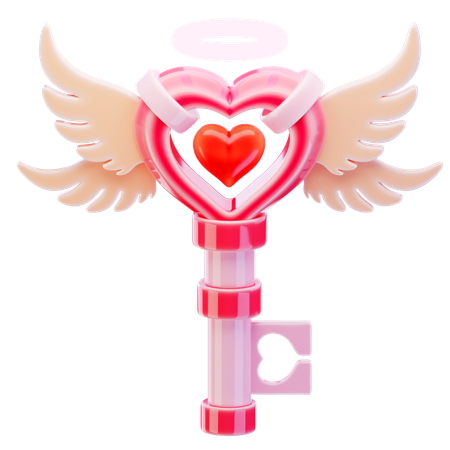 Clé d'amour  3D Icon