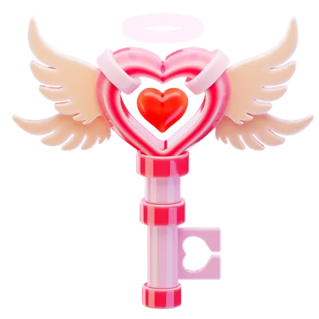 Clé d'amour  3D Icon