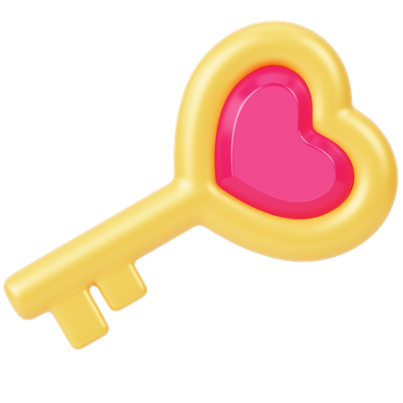 Clé d'amour  3D Icon