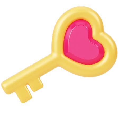 Clé d'amour  3D Icon