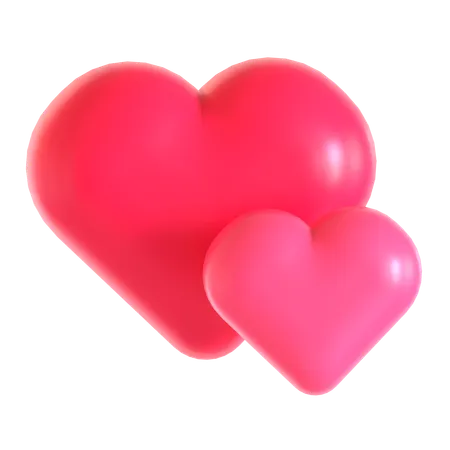 Coeurs d'amour  3D Icon