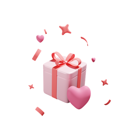 Coffret cadeau d'amour  3D Icon