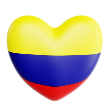 J'aime la Colombie  3D Icon