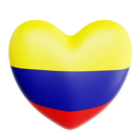 J'aime la Colombie  3D Icon