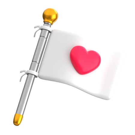 Drapeau d'amour et de paix  3D Icon