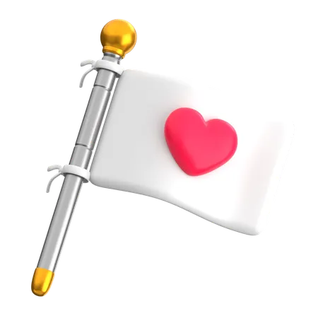 Drapeau d'amour et de paix  3D Icon