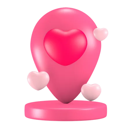 3 D Mignon Rose Saint Valentin Icone Amour Et Coeur 3D Icon